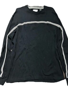 Vintage Y2K Point Zero Alternative Movement Black Crewneck White Stripe Size XXL